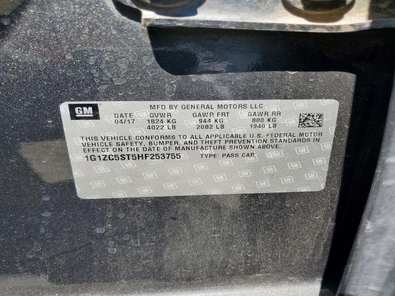 2017 CHEVROLET MALIBU LS 12