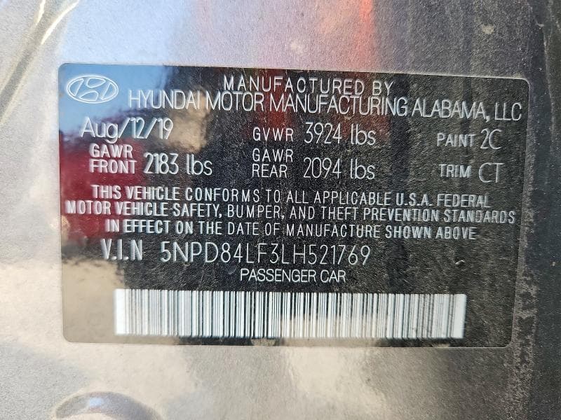 2020 HYUNDAI ELANTRA VALUE EDITION 12