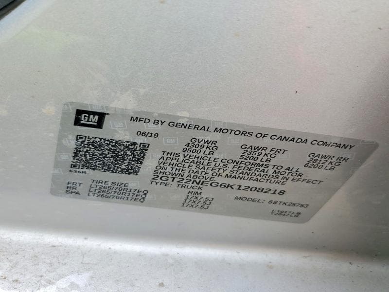 2019 GMC SIERRA2500 12