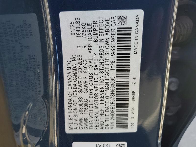 2025 HONDA CIVIC SPORT 12