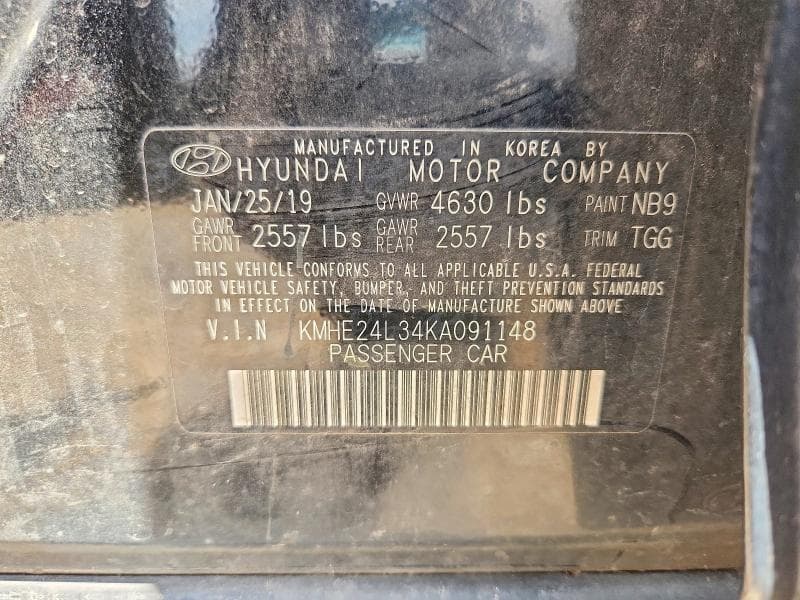 2019 HYUNDAI SONATA HYBRID SE 13