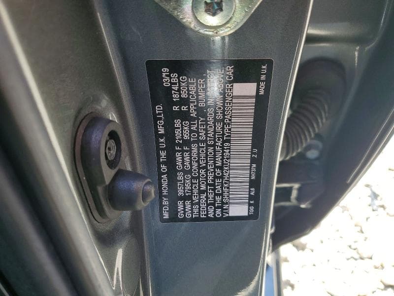2019 HONDA CIVIC SPORT 13