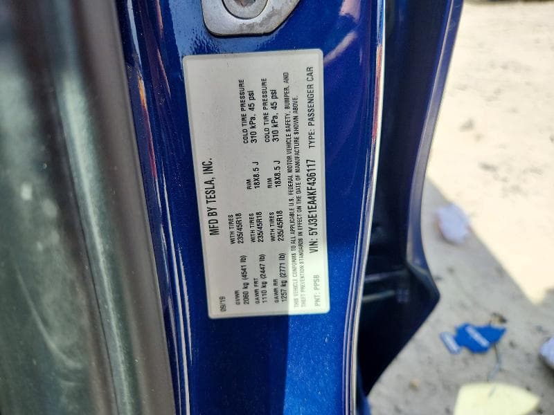 2019 TESLA MODEL 3 13