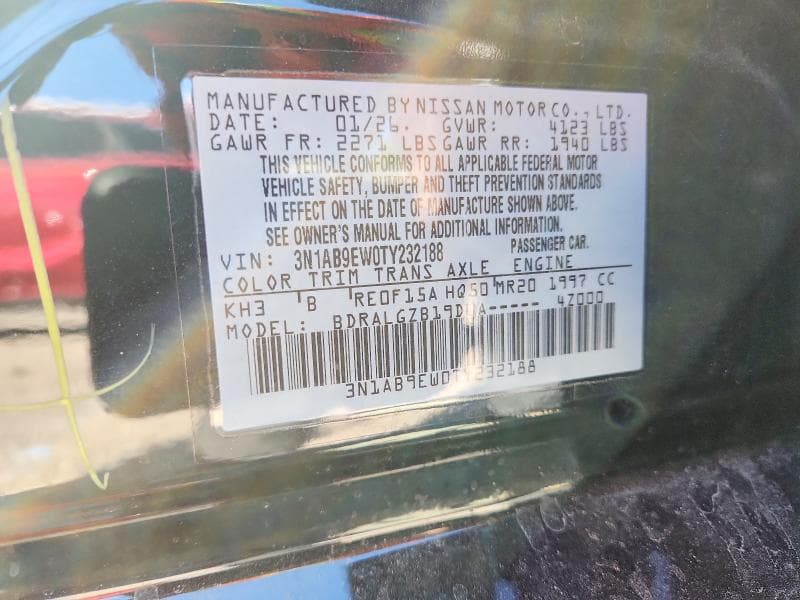 2026 NISSAN SENTRA SL 13