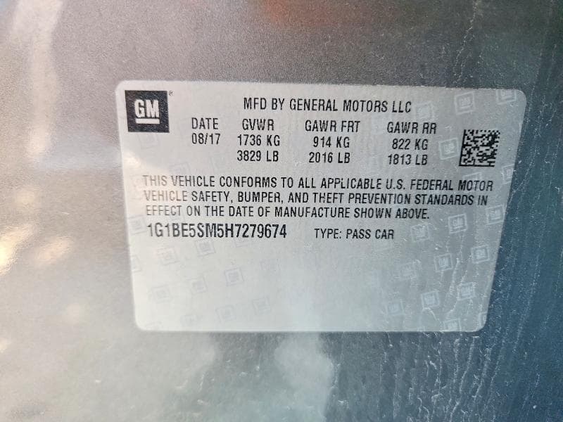 2017 CHEVROLET CRUZE LT 13