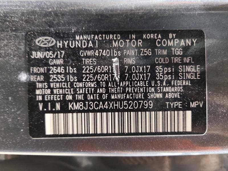 2017 HYUNDAI TUCSON SE 13