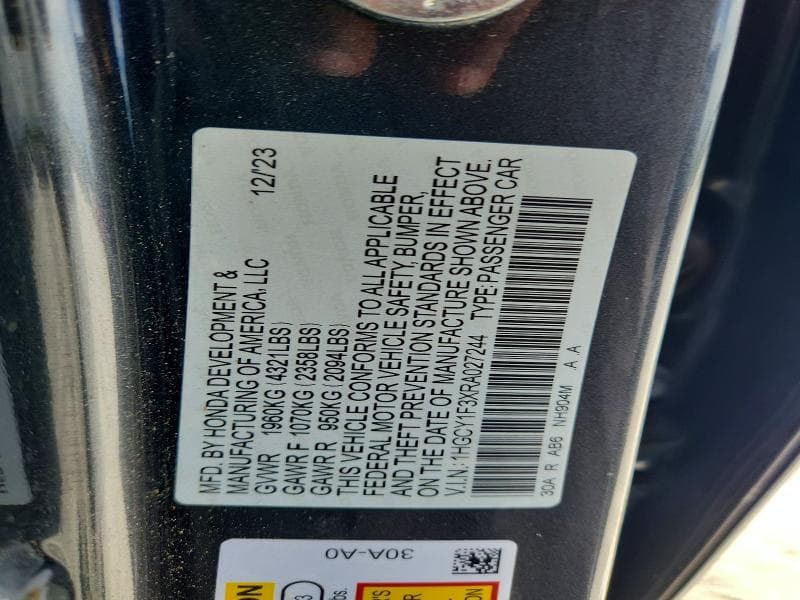 2024 HONDA ACCORD EX 12
