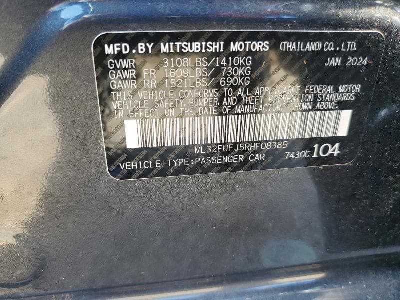 2024 MITSUBISHI MIRAGE G4 ES 13