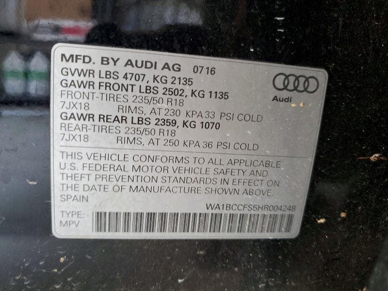 2017 AUDI Q3 PREMIUM 12