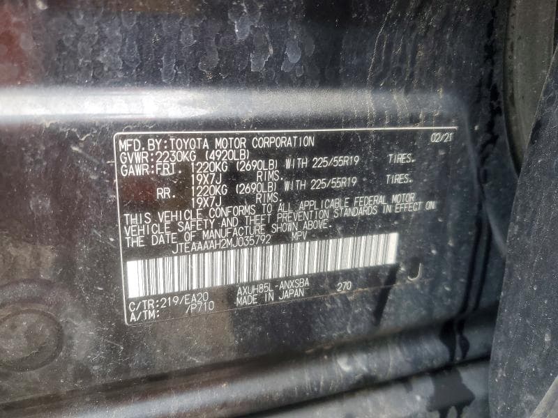 2021 TOYOTA VENZA LIMITED LIMITED 13
