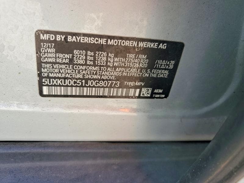 2018 BMW X6 SDRIVE35I SDRIVE35I 13