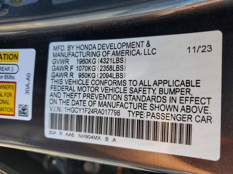 2024 HONDA ACCORD LX 12