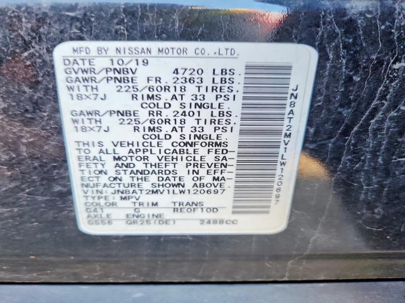 2020 NISSAN ROGUE SV 13