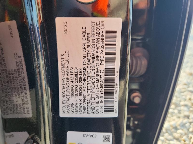 2025 HONDA ACCORD SE 13