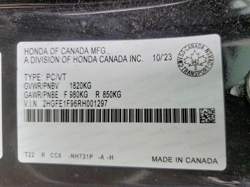 2024 HONDA CIVIC TOURING 12