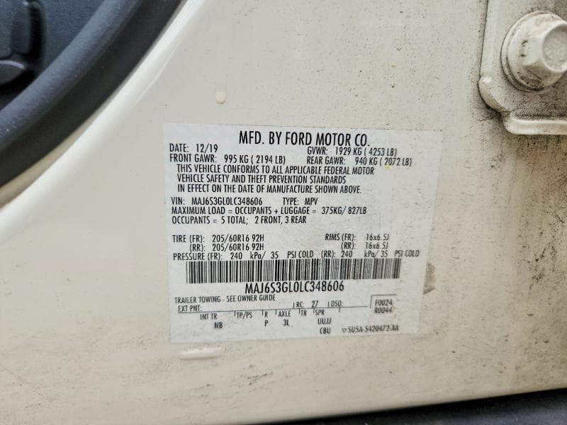 2020 FORD ECOSPORT SE 13