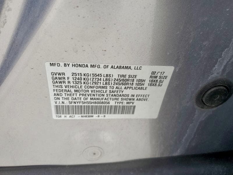 2017 HONDA PILOT EXL 13