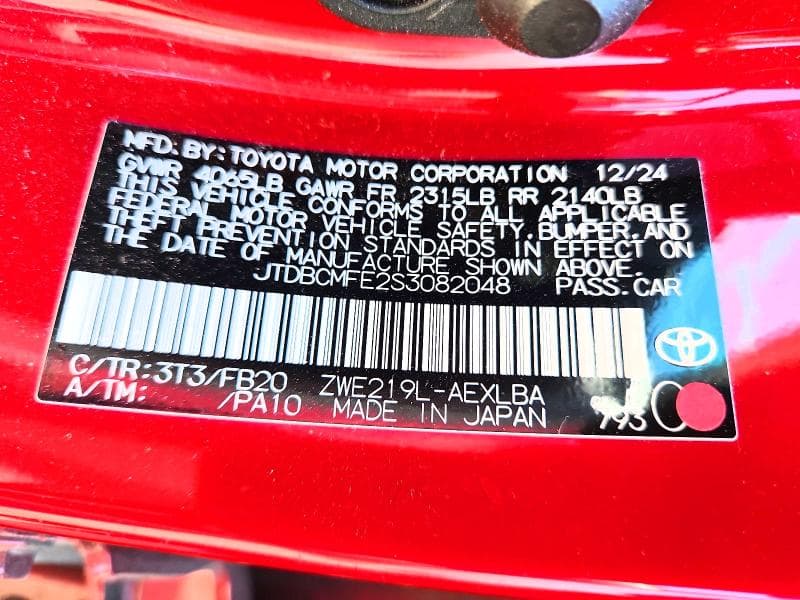 2025 TOYOTA COROLLA HYBRID LE 13