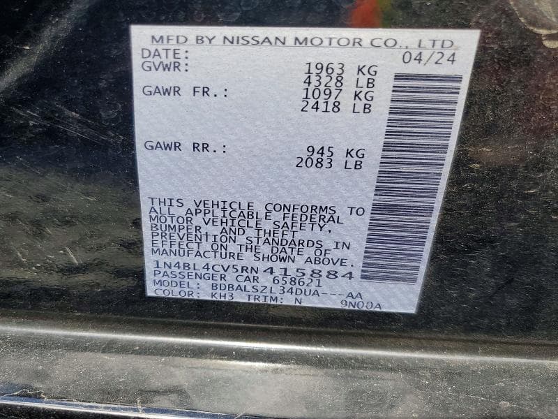 2024 NISSAN ALTIMA SR 12