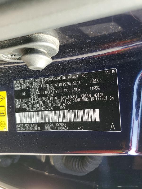 2017 LEXUS RX 350 BASE BASE 13