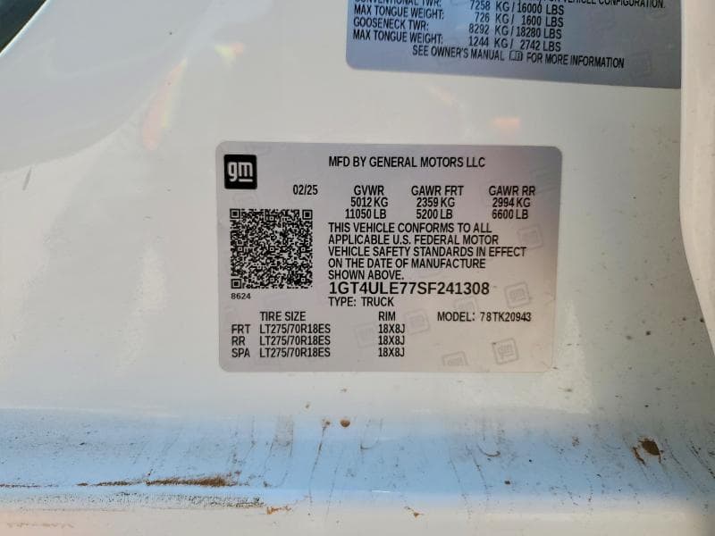 2025 GMC SIERRA K2500 HEAVY DUTY 12
