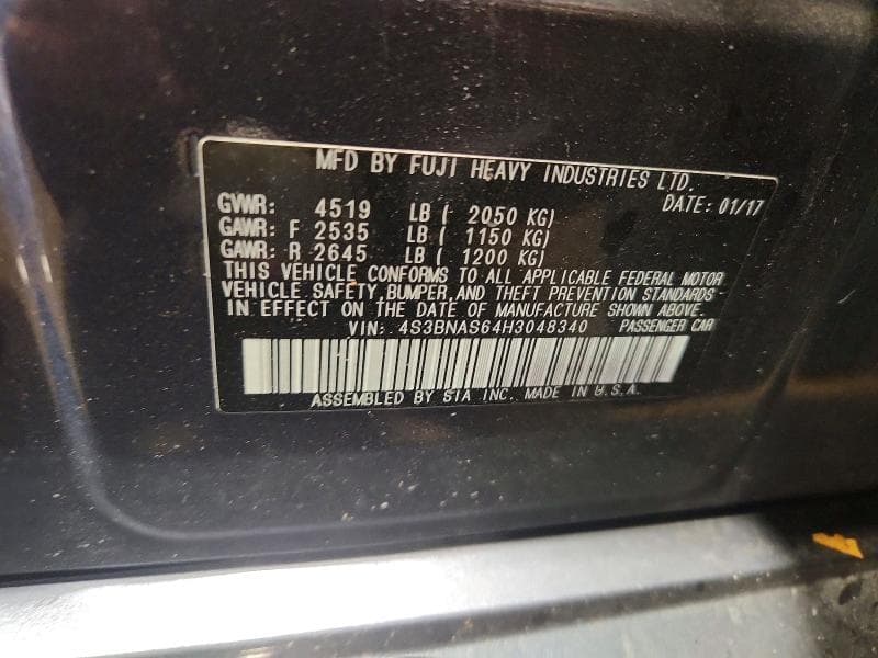 2017 SUBARU LEGACY SPORT 12