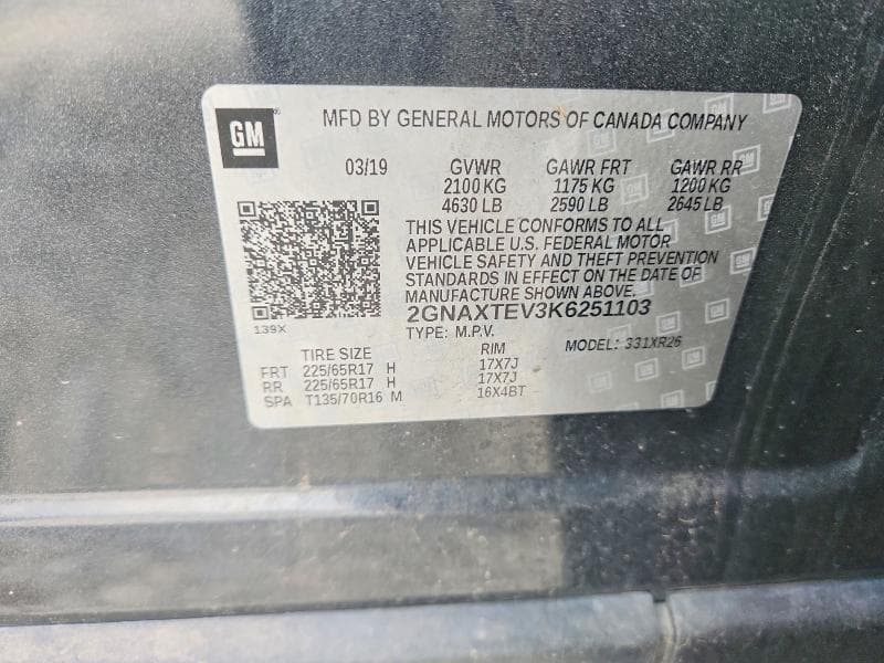 2019 CHEVROLET EQUINOX 14