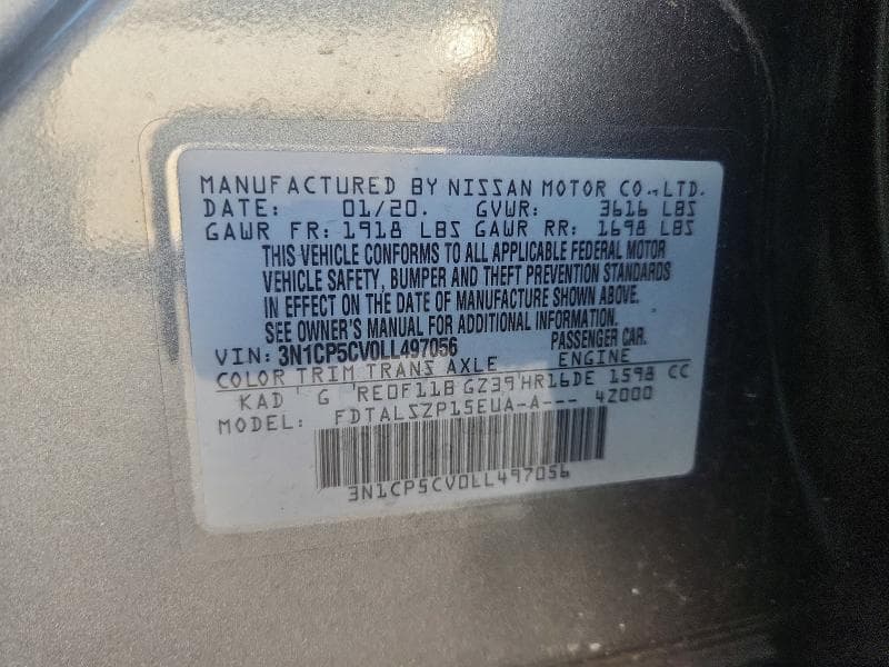 2020 NISSAN KICKS SV 12