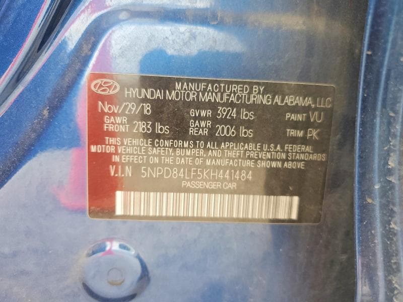 2019 HYUNDAI ELANTRA SEL SEL 13