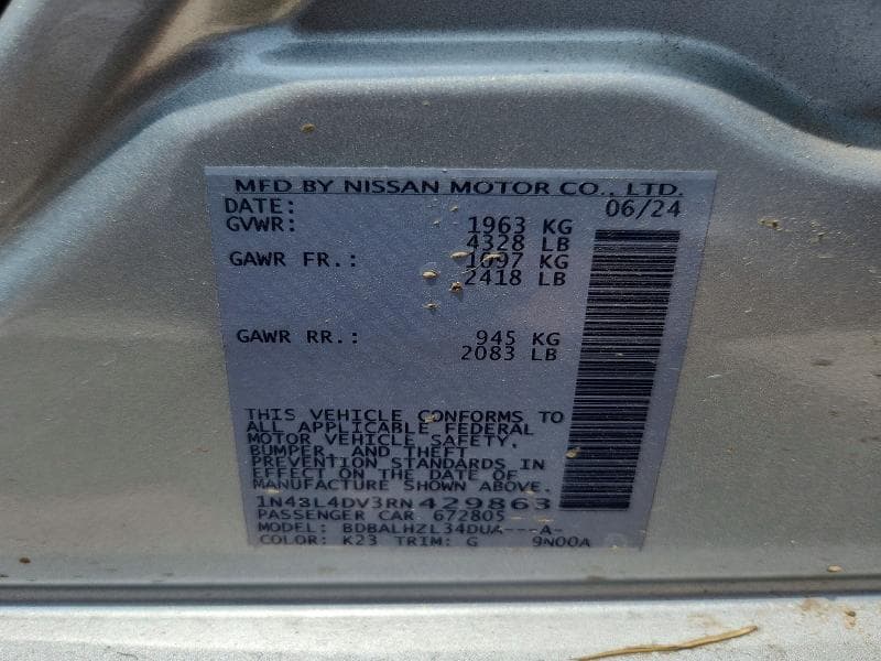 2024 NISSAN ALTIMA SV 12