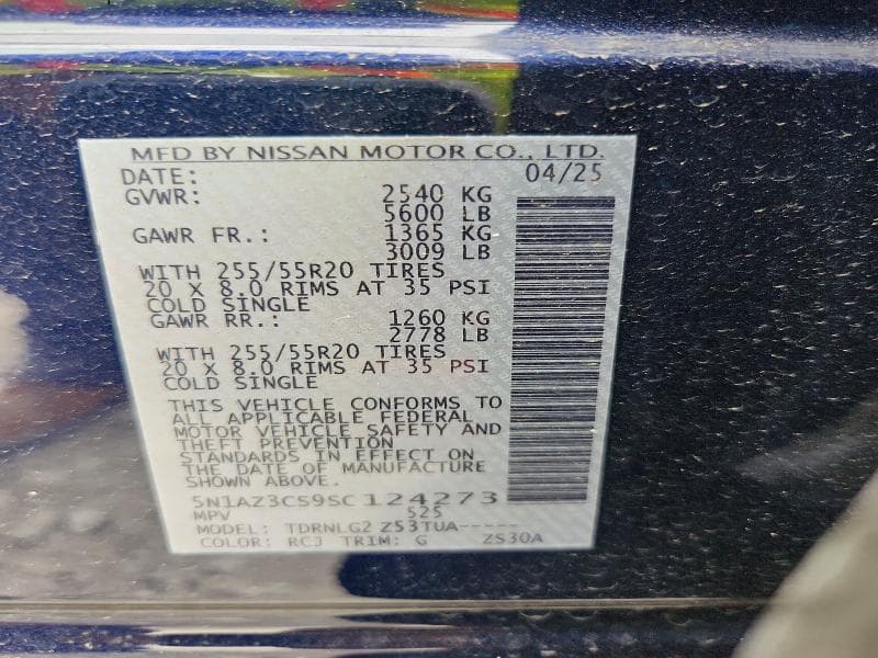 2025 NISSAN MURANO SL 12