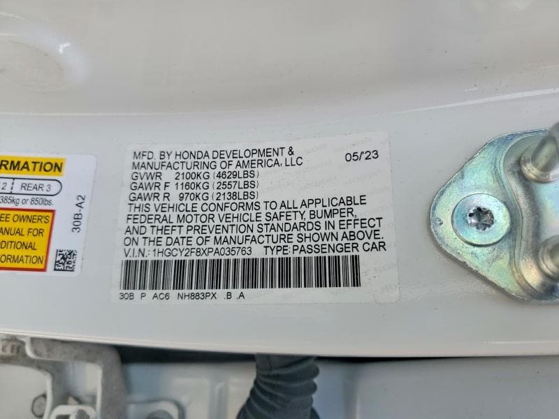 2023 HONDA ACCORD TOURING HYBRID TOURING HYBRID 12
