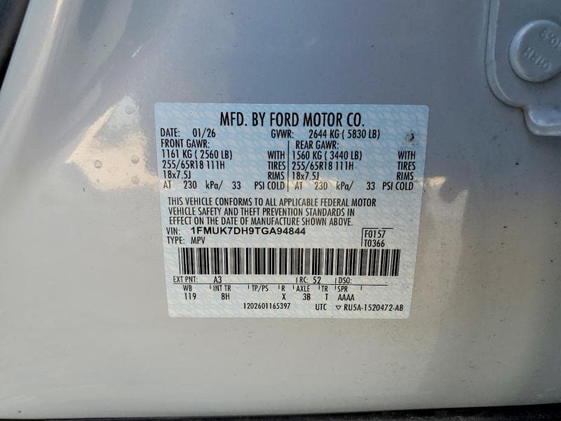 2026 FORD EXPLORER ACTIVE ACTIVE 13