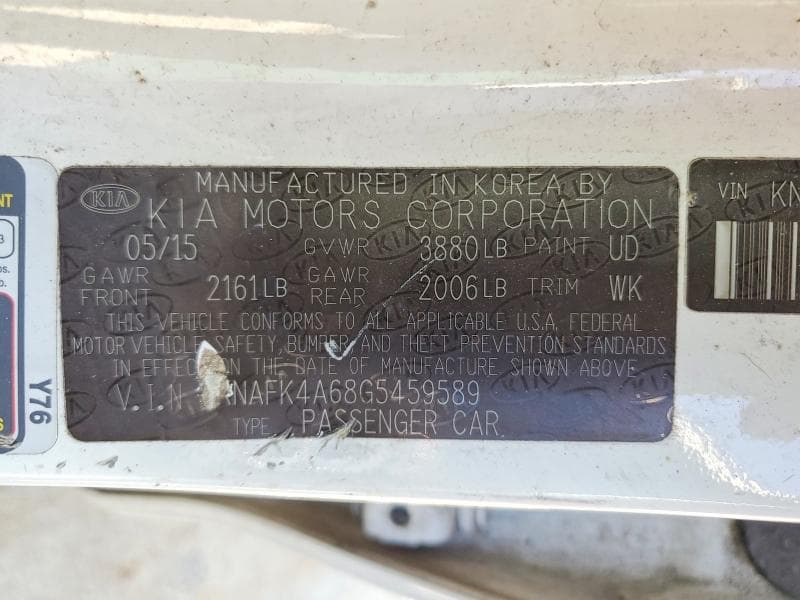 2016 KIA FORTE LX LX 12