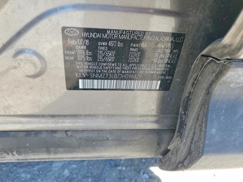 2018 HYUNDAI SANTA FE SPORT 2.4L 13