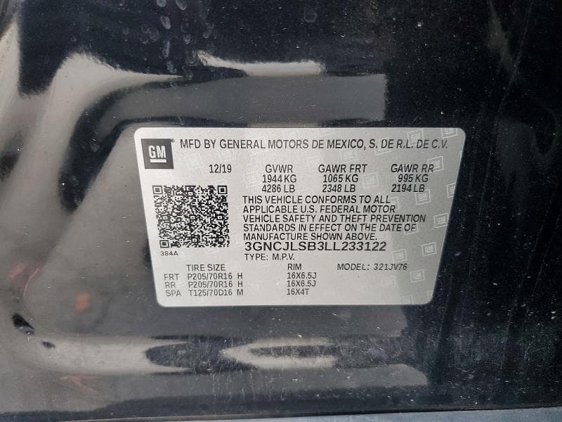 2020 CHEVROLET TRAX 1LT 13