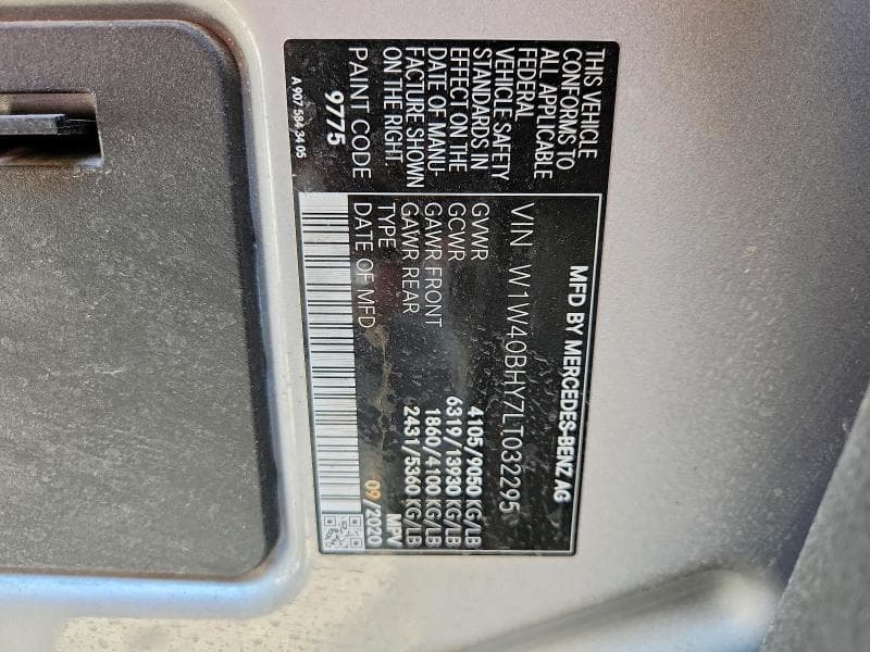 2020 MERCEDES-BENZ SPRINTER 2500 2500 13