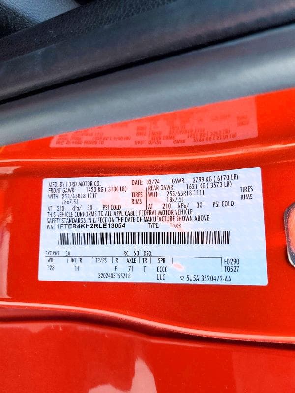 2024 FORD RANGER LARIAT LARIAT 12