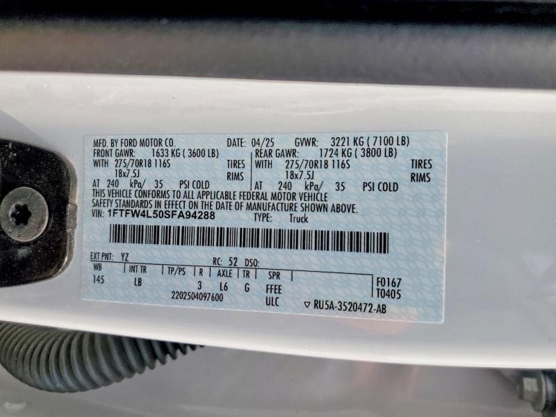 2025 FORD F150 TREMOR 12