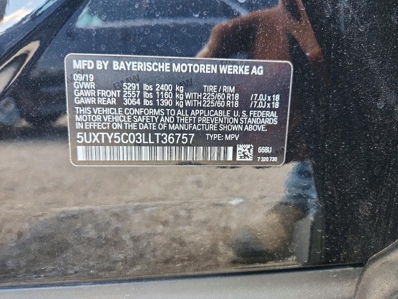 2020 BMW X3 XDRIVE30I 12