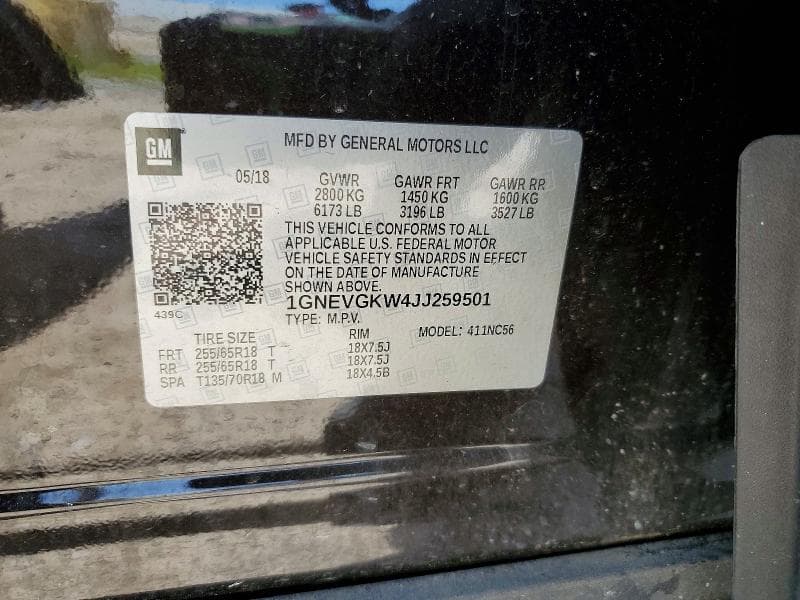 2018 CHEVROLET TRAVERSE LT 13
