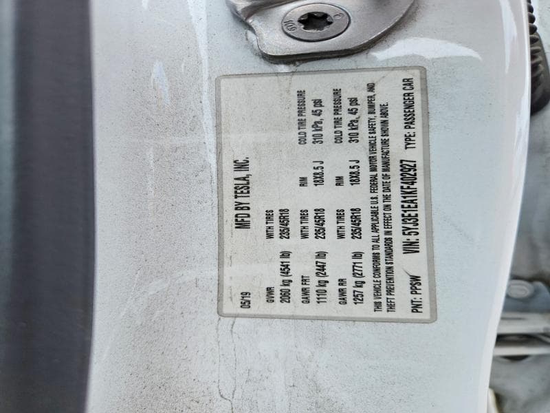 2019 TESLA MODEL 3 12