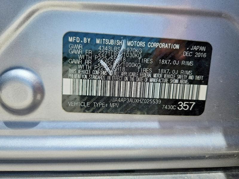 2017 MITSUBISHI OUTLANDER SPORT ES 13