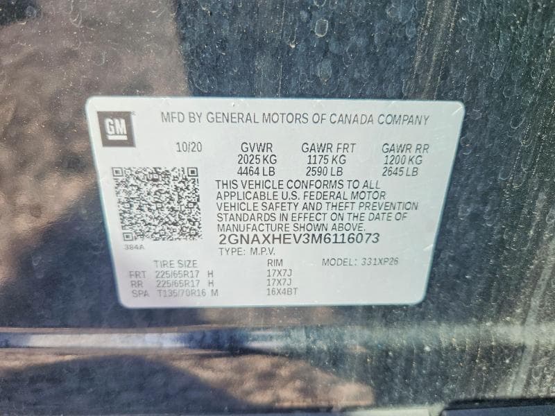 2021 CHEVROLET EQUINOX LS LS 13