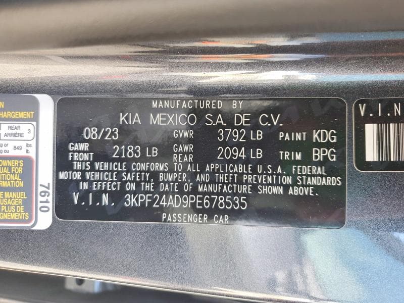 2023 KIA FORTE LXS 12