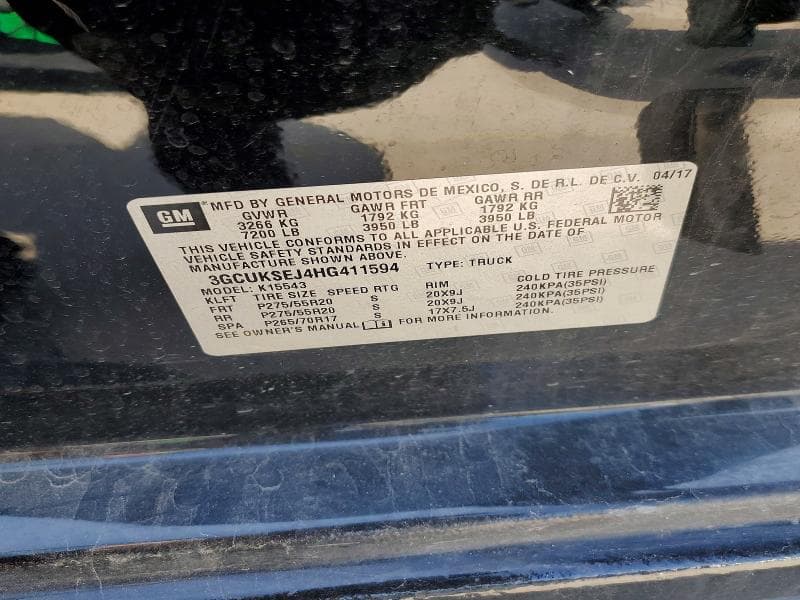 2017 CHEVROLET SILVERADO K1500 LTZ K1500 LTZ 13