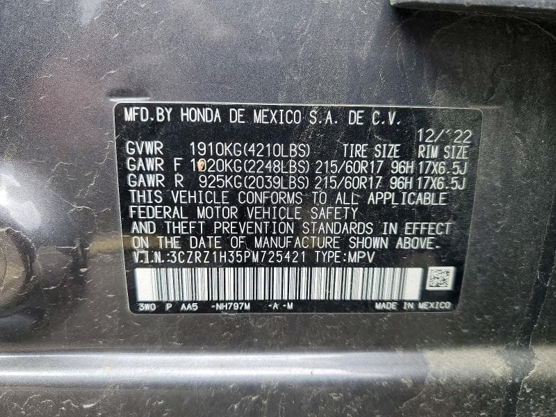 2023 HONDA HR-V LX 13