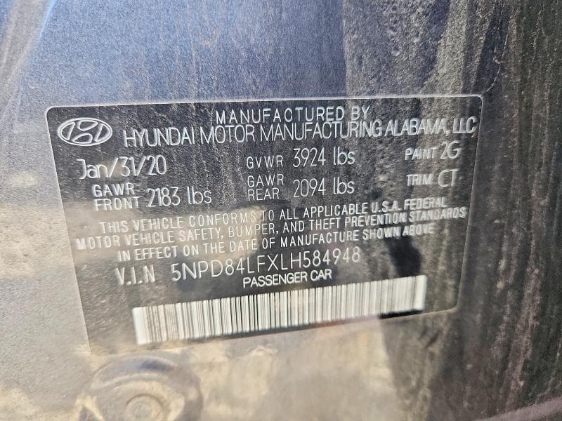 2020 HYUNDAI ELANTRA LIMITED 13