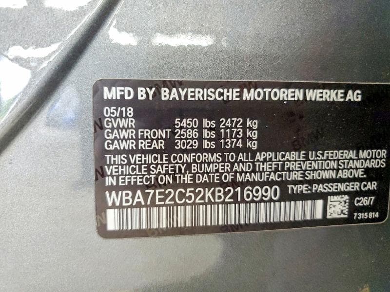 2019 BMW 740 I 12