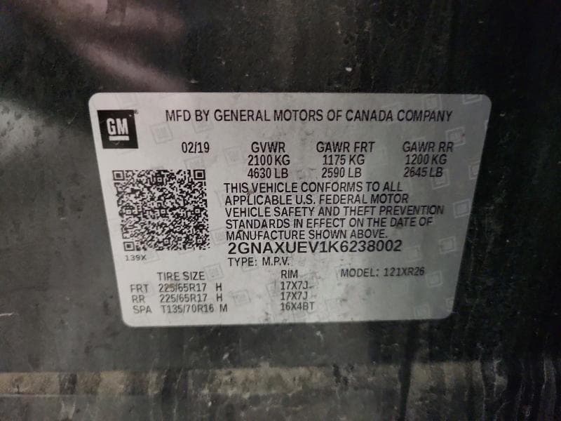 2019 CHEVROLET EQUINOX LT 13